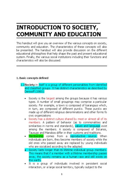 Idealism, Society, and Community .